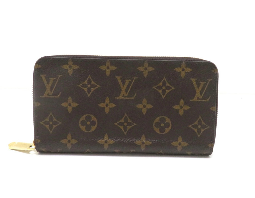 LOUIS VUITTON Zippy Wallet Long Monogram Canvas Brown